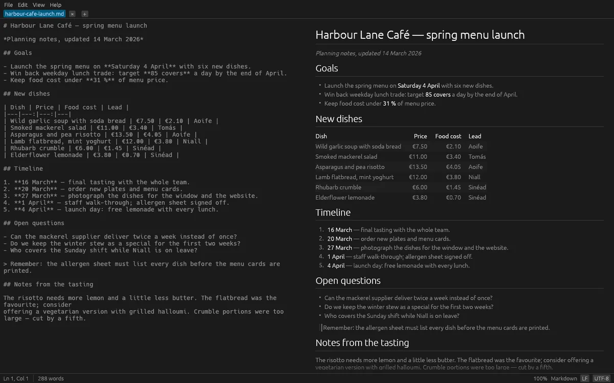 Notepad Lite: Editor