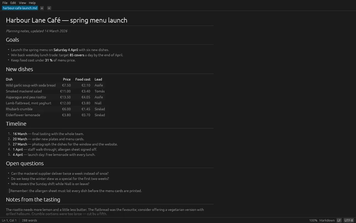Notepad Lite: Preview